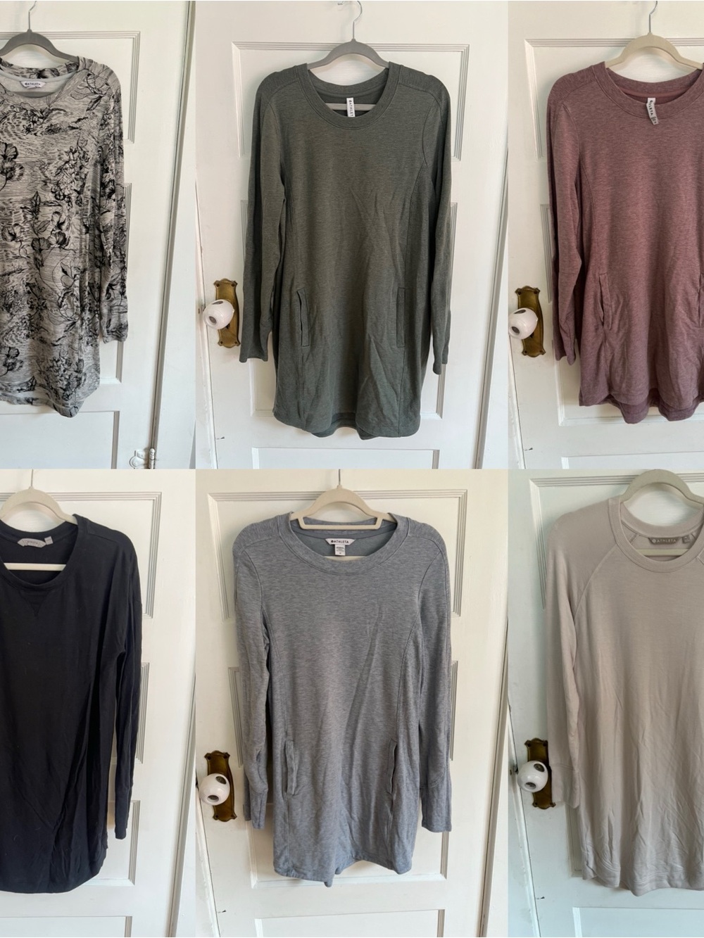 Bundle of Six Athleta Sweatshirt Dresses